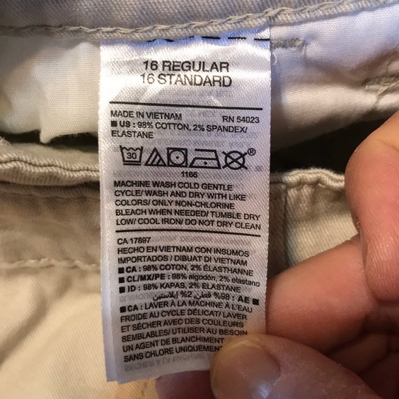 Old Navy Girls Uniform pants-NWT-Size 16-Stone - Picture 5 of 6